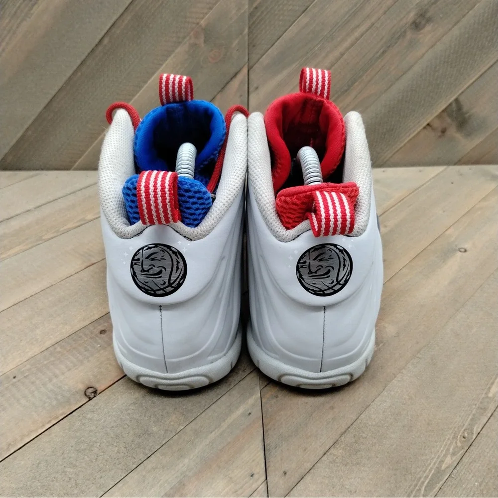 Nike Air Foamposite One Basketball‎ Shoes White Red Blue Sneakers